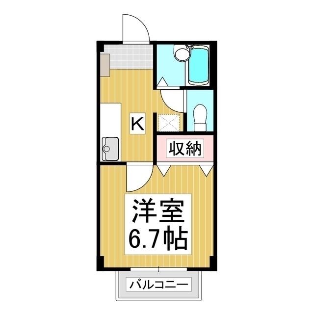 長野市宮沖のアパートの間取り