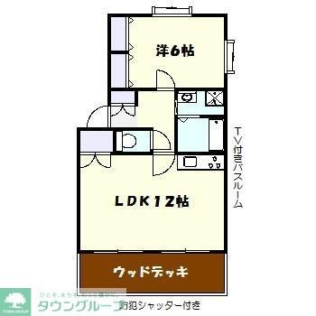 横浜市青葉区千草台のアパートの間取り