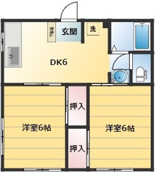 サンハイツ榎戸の間取り