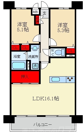 【Mプラザ寝屋川参番館の間取り】