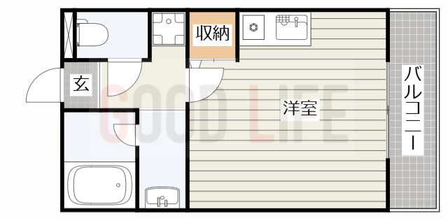 加古川市別府町別府のマンションの間取り