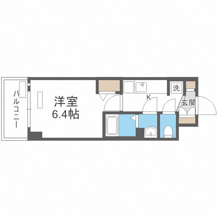 プレサンス南堀江スタイルズの間取り