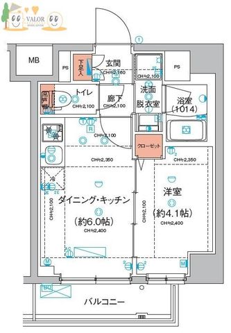 ハーモニーレジデンス東京羽田スカイブリッジの間取り