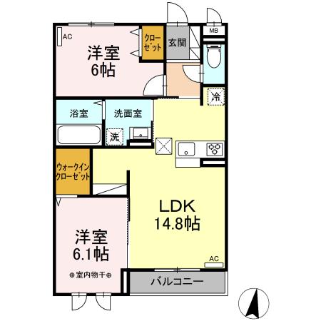 D-ROOM利府の間取り