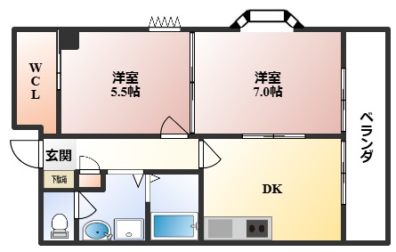 エスペランサ豊中の間取り