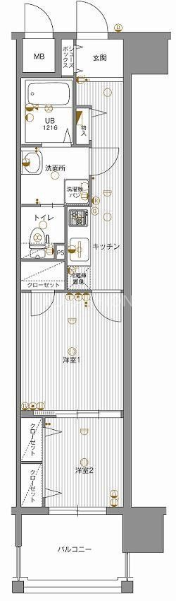 エンクレスト渡辺通IIの間取り