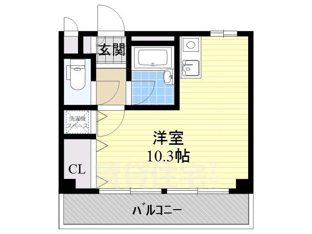 阪急京都線 正雀駅 徒歩18分 5階建 築26年の間取り写真