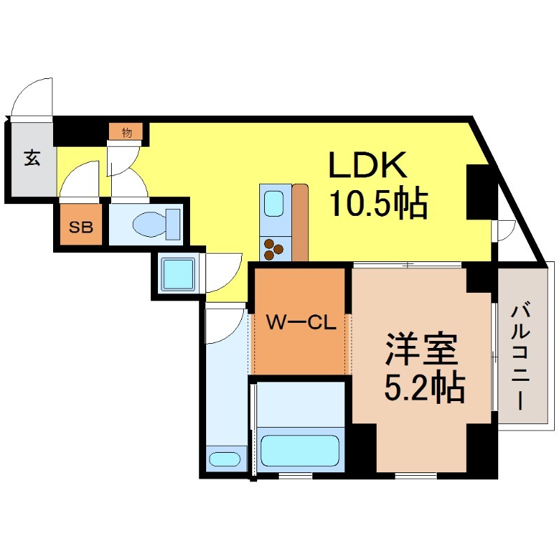 地下鉄桜通線 高岳駅 徒歩10分 9階建 築12年の間取り写真