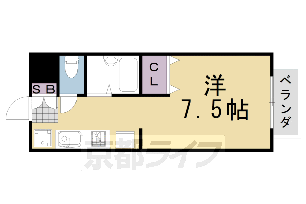 阪急嵐山線 上桂駅 徒歩2分 2階建 築27年の間取り写真