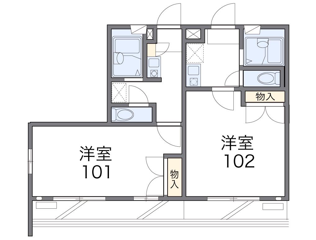 レオパレスセント・クロスの間取り