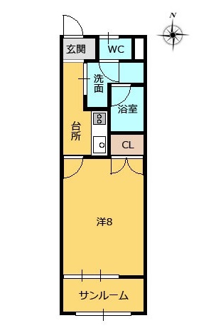 山形市江俣のアパートの間取り