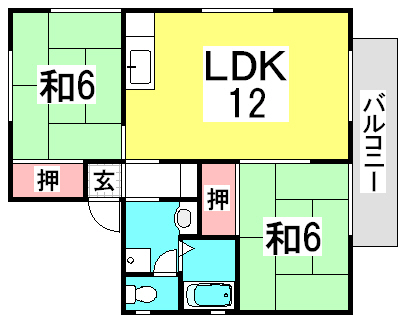 ハイツ原A棟の間取り