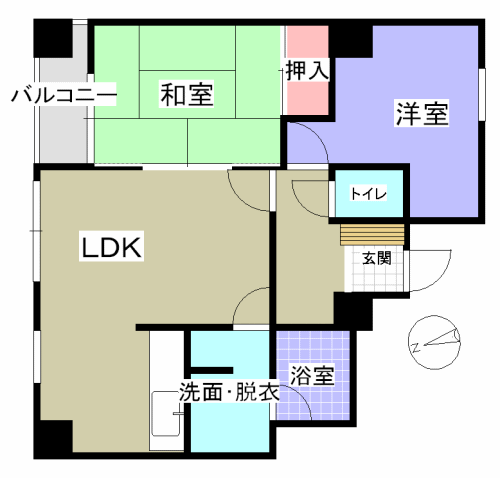 広島市中区昭和町のマンションの間取り