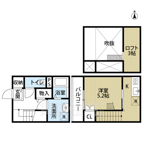 elfmother Hokke（エルフマザーホッケ）の間取り