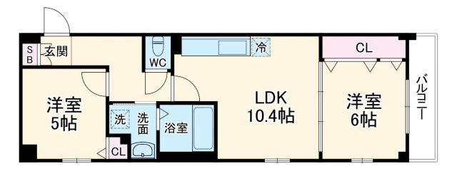 二条城東レジデンスの間取り