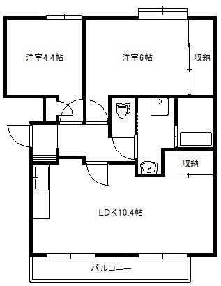 ハイツ葭井戸の間取り