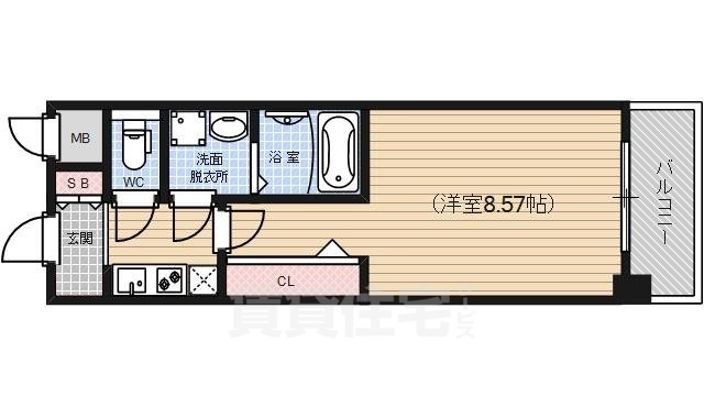 京都市南区東九条上殿田町のマンションの間取り