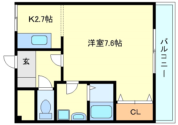 明石市大久保町大窪のマンションの間取り