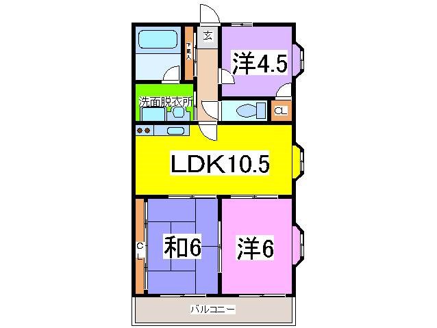 ロイヤルマンション健軍Iの間取り