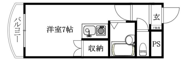 松山市高砂町のマンションの間取り