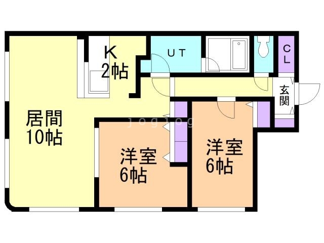 札幌市中央区南二十五条西のマンションの間取り