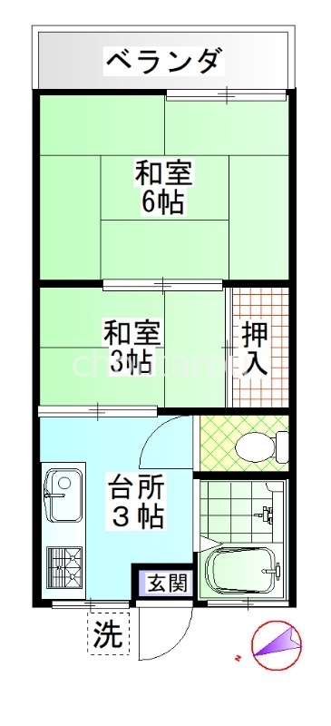 旭ハイツの間取り