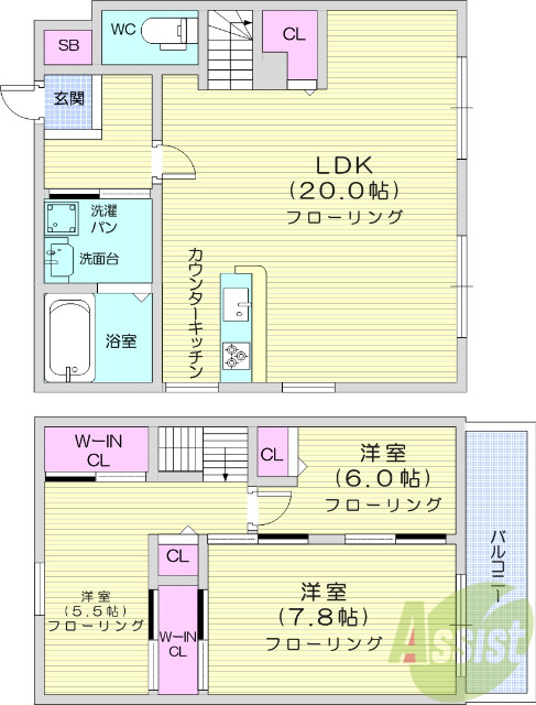 トリオ広瀬の間取り