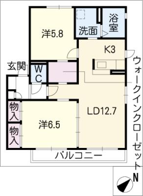 ベル・シャンテ　IIの間取り