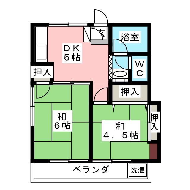 ベルデ輿石（アパート）の間取り