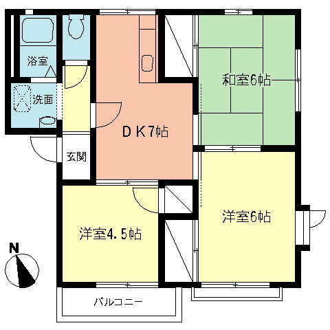 メゾン中村Aの間取り