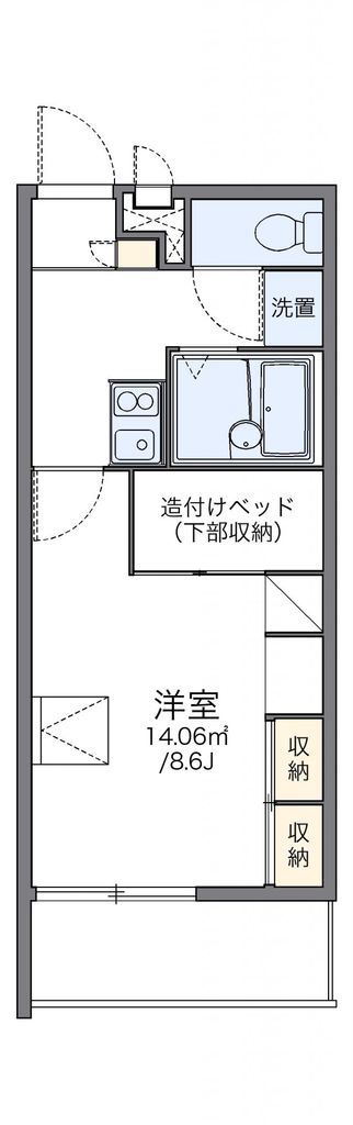 レオパレスボヌールの間取り