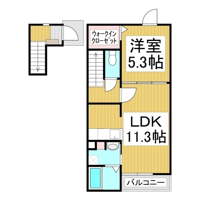 須坂市大字塩川のアパートの間取り