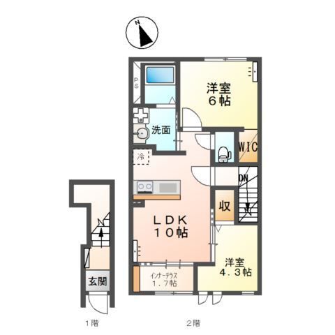 （仮）立木新築アパートの間取り