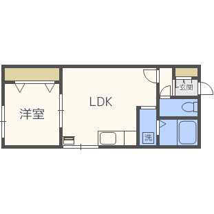 札幌市中央区北十五条西のアパートの間取り