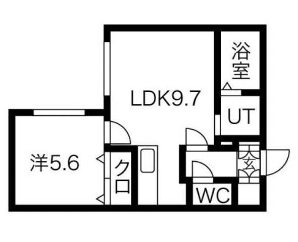 Ｃｒｅａｍ琴似の間取り