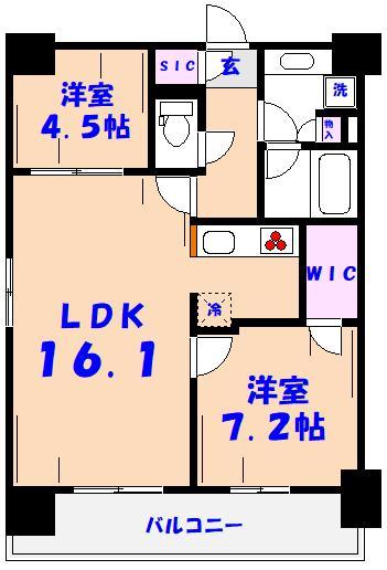 パークアクシス市川の間取り