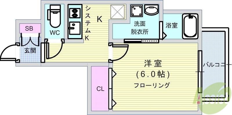 サムティ南堀江LUCEの間取り