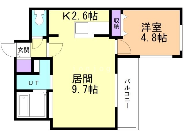 千歳市東雲町のマンションの間取り