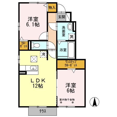 棒屋第2半田ハイツの間取り