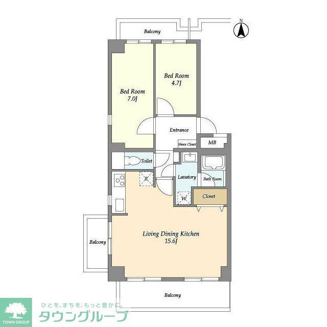 コンフォリア竹ノ塚ウエストの間取り