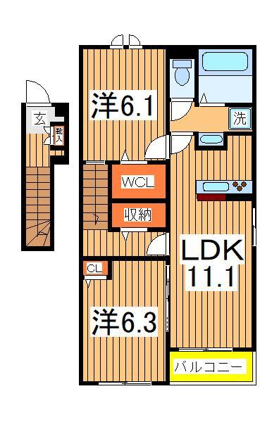 【パルムIIIの間取り】