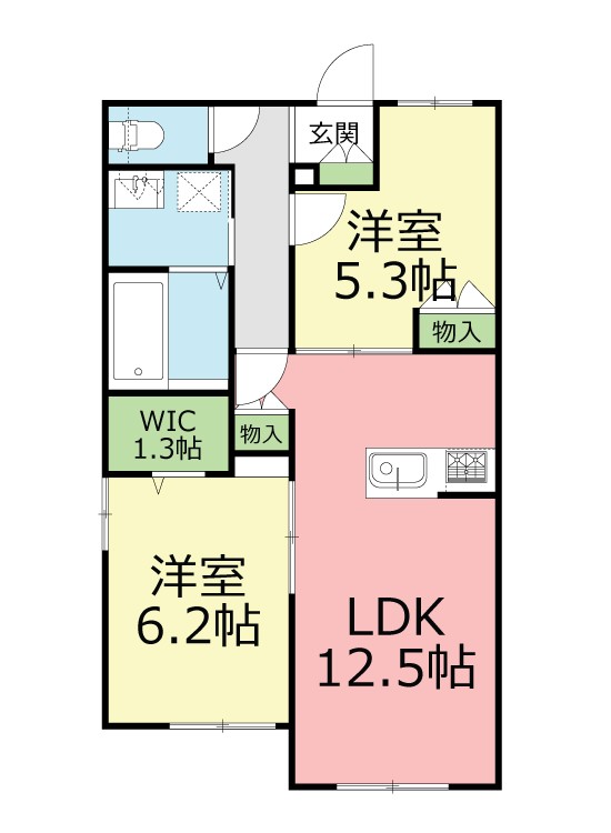 茅ヶ崎市甘沼のマンションの間取り