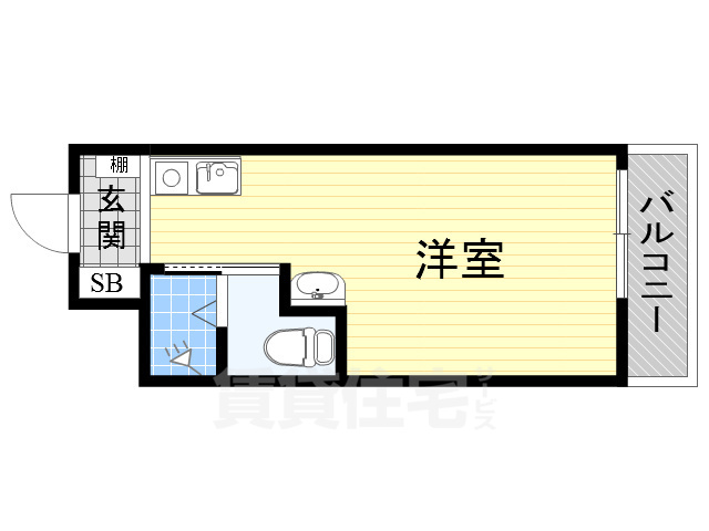 茨木市西田中町のマンションの間取り