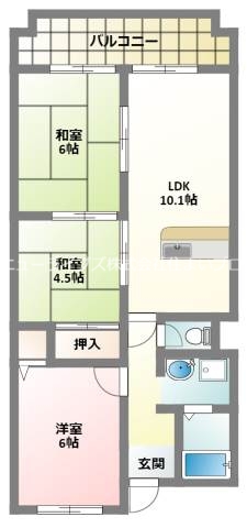 門真市東江端町のマンションの間取り