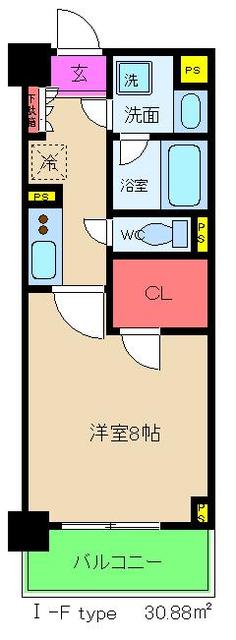 大阪市中央区安堂寺町のマンションの間取り