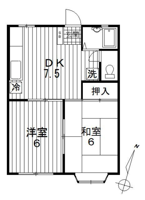 さいたま市中央区本町西のアパートの間取り