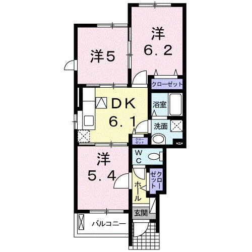 ヴァンベール Aの間取り