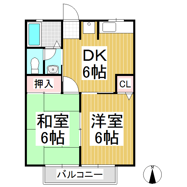 シティハイムピュアットＢの間取り