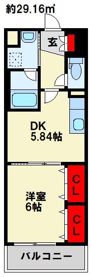 北九州市若松区小敷ひびきののマンションの間取り