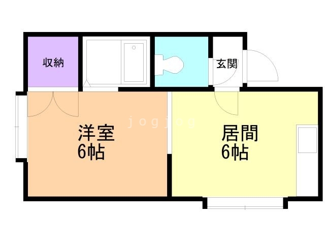 石狩市花川南二条のアパートの間取り